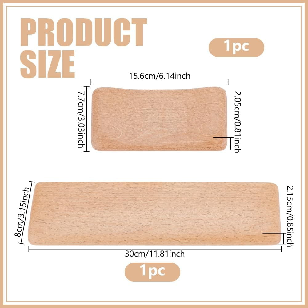 2PCS Wood Keyboard Wrist Rest 2 Size 60 Key Wooden Wrist RestErgonomic Rest for Computer Keyboard Ergonomic Desk Pad Gaming Office Brown
