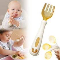 A Fork Clearance! Toddler Utensils Self Feeding Flatware Set Withtravel Case Spoons and Forks With Silicone Bendable Handle Easy Grip Heat Ideal for Kids Stage Tableware