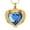 Gold-Blue, variant on Heart Cremation Jewelry Angel Wing Heart Urn Pendant Necklaces for Women Crystal Birthstone Urns for Human / Pet