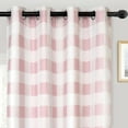 thumbnail image 2 of DriftAway Buffalo Checker Pattern Grommet Room Darkening Window Curtains Printed Plaid, 2 Panels, 52" x 84", Pink, 2 of 9