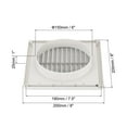 thumbnail image 2 of Uxcell Dryer Vent Cover Exterior Wall Exhaust Vent Air Grille Louvered Screen Mesh ABS Plastic for HVAC Kitchen Bathroom 6", 2 of 6