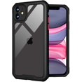 thumbnail image 1 of Phone Case Compatible for iPhone 12 Case, Clear Back Cover Bumper Cases for 12 6.1-Inch, Black, 1 of 5