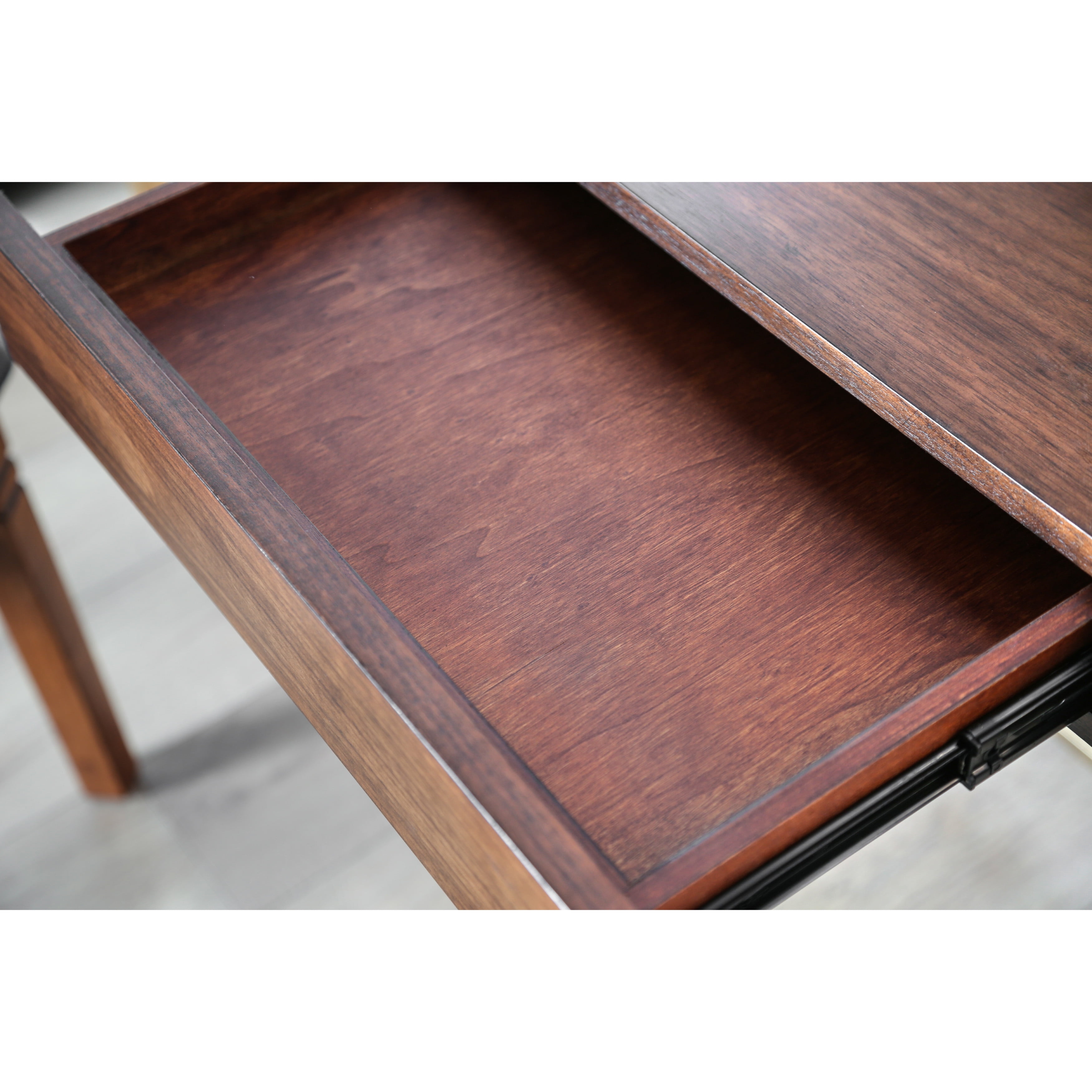 Furniture of America Maurice Contemporary Home Office 3-Drawer Desk in Light Walnut Wood Finish