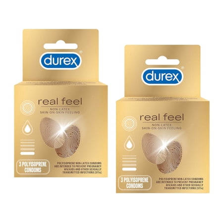 2 Pack Durex Avanti Bare Real Feel Non-Latex Condoms 3 Condoms Each