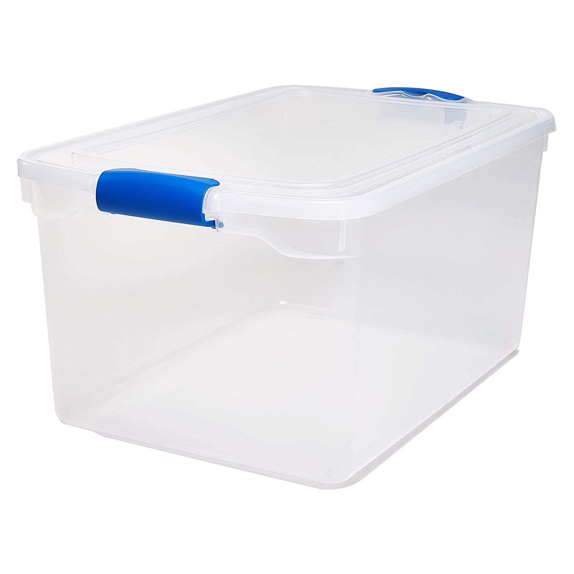 Homz 66-Qt Plastic Storage Boxes, Clear/Blue (Set of 2) - 1