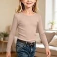 thumbnail image 5 of Bixock Toddler Girls Long Sleeve Shirts,Kids Crewneck Pullover Tops Solid Color Ribbed Knit Layering Top Girls Shirt for Everyday Casual Out Girls Clothings, 5 of 7