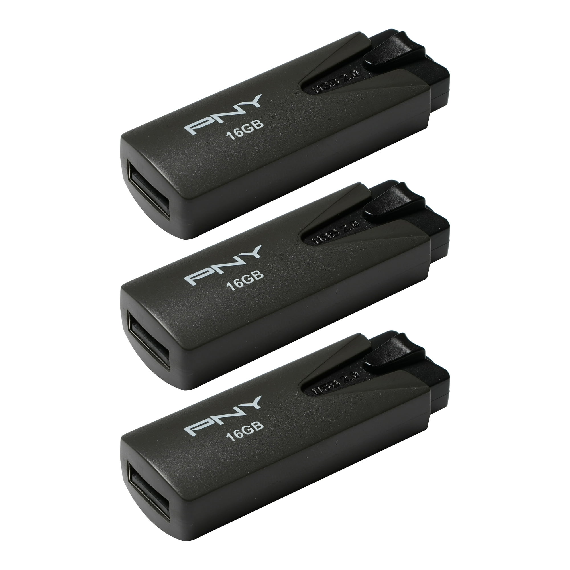 PNY 16GB Attache USB 2.0 Flash Drive - 3 Pack