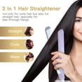 thumbnail image 2 of Tebru Mini Hair Flat Iron Ceramic Straightener Tourmaline Flat Iron Hair Curler, 2 of 9