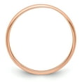 thumbnail image 3 of Finest Gold 14K Rose Gold 2 mm LTW Half Round Band, Size 4.5, 3 of 4