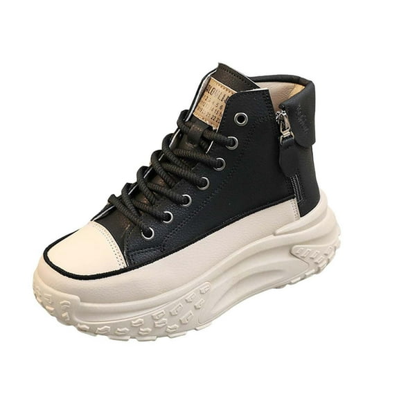 YLYL Women's Platform Sneakers Lace up High Top Fashion Casual Tennis Walking Running Shoes