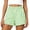 Mint Green, variant on FchengtaiS Women's Gingham Ruffle Lounge Shorts Elastic High Waist Pajamas Boxer Shorts with Pockets Summer Causal Bottom