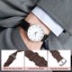 thumbnail image 4 of Correas de reloj Uxcell 20mm Correa de caucho de liberación rápida Correa marrón hebilla plateada, 4 of 7