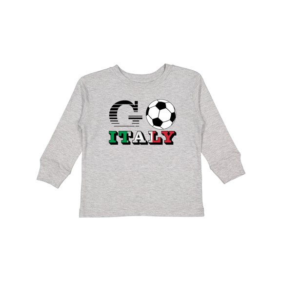 Inktastic Go, Italy Soccer, Football Boys or Girls Long Sleeve Toddler T-Shirt