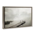thumbnail image 4 of Stupell Industries Mysterious Foggy Lake Dock Landscape & Nature Photography Brown Floater Framed Canvas Art Print Wall Art, 31 x 21, 4 of 10