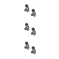 thumbnail image 1 of Qarigey 2 piezas mujeres hombres pendientes con forma geométrica pendiente ornamento aleación joyería citas fiesta decoraciones joyas negro Type1 NO1, 1 of 6