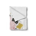 thumbnail image 2 of Dream Soft Flannel Fleece Blanket, Unicorn in the Sky with Stars and Clouds and Hand Drawn Dream Big Words, Cozy Plush for Indoor and Outdoor Use, 70" x 90", Pink Black Earth Yellow, by Ambesonne, 2 of 6
