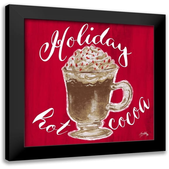 Medley, Elizabeth 12x12 Black Modern Framed Museum Art Print Titled - Holiday Hot Cocoa