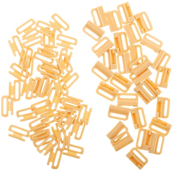 ibasenice 100 Sets Picture Hanging Kit Khaki Plastic Repairable Simple Design for Daily Use