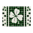 thumbnail image 6 of Cheapark St Patrick's Day Placemats Checkered Table Mats Shamrock Print Easy to Clean Waterproof for Dining Table Coffee Bar Decor, 6 of 6