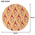 thumbnail image 6 of Orange Flaming Footballs Pattern Round Tablecloth 60"x60",Wrinkle Wipeable Table Cloth for Kitchen Dining Room Picnic Patio Party, 6 of 6