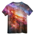 thumbnail image 4 of ZTKWD Boys Girls Kids Shirts Tops Short Sleeve Starry Sky Galaxy Print for Teen and Kids 6-16 Years, 4 of 4