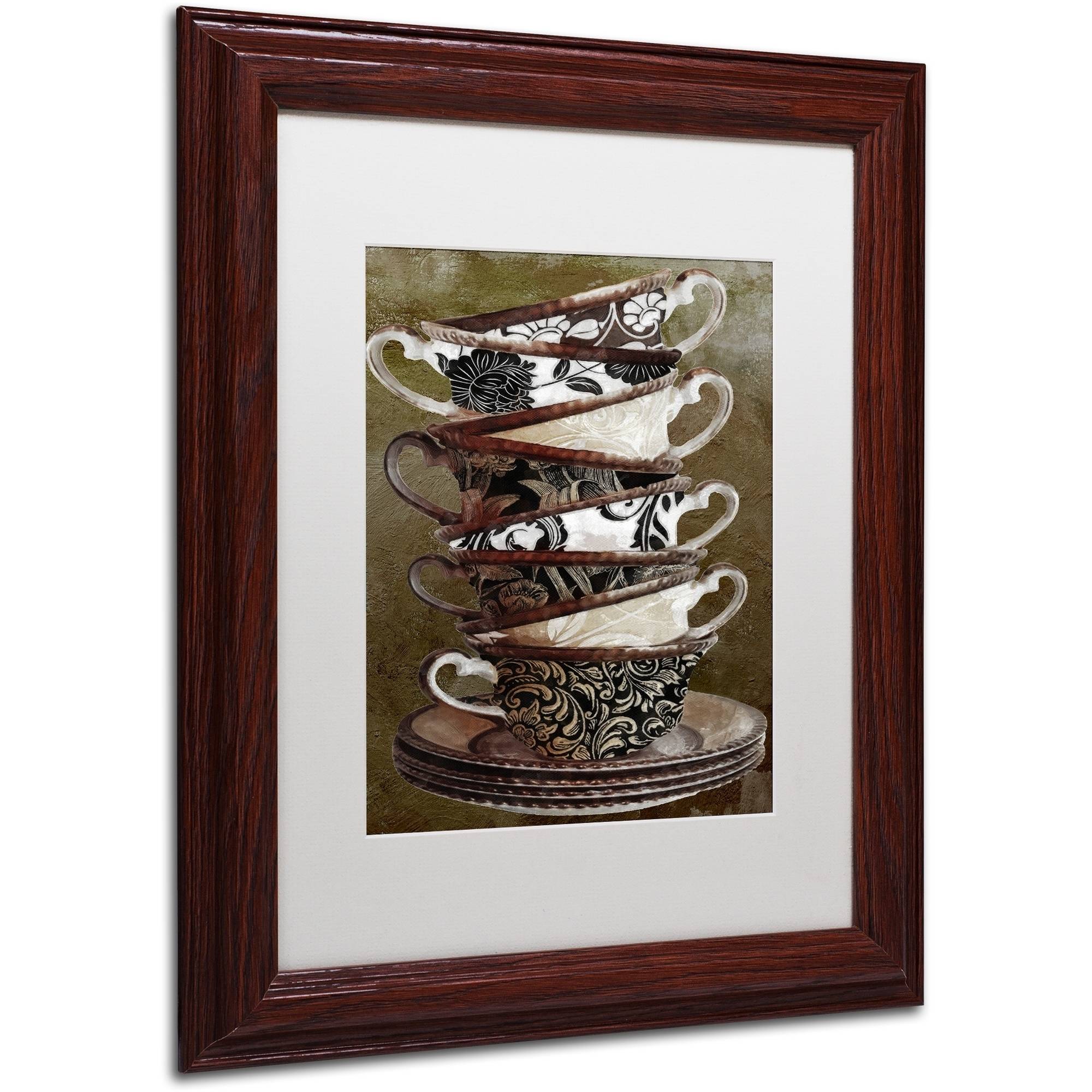 Trademark Fine Art "Afternoon Tea II" Canvas Art by Color Bakery White Matte, Wood Frame