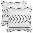 thumbnail image 2 of REGALWOVEN Pack of 2 Pompoms Throw Pillow Covers with Line Pattern Decorative Pillow Cases Geometric-2 18" x 18", 2 of 6