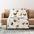thumbnail image 2 of Cute Chicken Blanket Rooster Throw Blanket for Kids Adults, Chicken Gifts for Chicken Lovers, Soft Cozy Chicken Throw Blankets for Bed Couch Sofa Chicken Decor 80x60 Inches, 2 of 6
