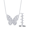 thumbnail image 2 of Silver Plated Cubic Zirconia Butterfly Necklace, 2 of 4