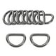 thumbnail image 1 of Uxcell 10-Pack Hebillas en D, 1 Pulgada Hebillas Metálicas en D No Soldadas para Bolsos/Delantales/Cinturones/Cuellos de Mascotas, Hardware de Anillo en D Semicircular [Negro Gris], 1 of 6