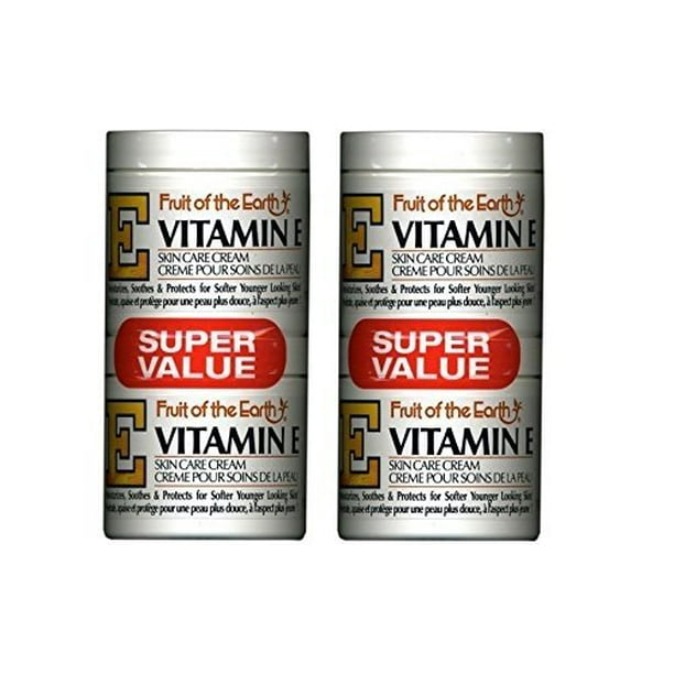 Fruit Of The Earth VitaminE Skin Care Cream, 4 oz, 2 Count, Pack of 2