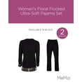 thumbnail image 2 of MeMoi Women's Floral Flocked Ultra-Soft Pajama Set - Womens - Female, 2 of 8