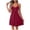 #213-Wine, variant on Summer V-Neck Camisole Dress for Women Knitted Sleeveless Slim Fit Waist Cinching Solid Color Soft Stretchy Casual Dress for Daily Outing Vacation Gift