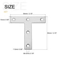 thumbnail image 3 of Uxcell T Shape Bracket 80x80mm Stainless Steel Polishing Silver Tone with Screws 12Pack, 3 of 6