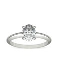 thumbnail image 1 of 1.00 T.C.W Oval Shape Natural Diamond Latest Design Solitaire Wedding Ring for Ladies Solid 14K White Gold Size 8, 1 of 1