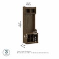 thumbnail image 2 of Woodland 24W Hall Tree & Shoe Bench w/ Shelves in Ash Brown - Engineered Wood, 2 of 8
