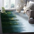 thumbnail image 2 of Green Pine Forest Area Rugs, Modern Abstract Smoke Filled Landscape Printed Carpet, Soft Machine Washable Rug For Kids Bedroom Living Room Front Entrance Office Study Decor, 2 of 7
