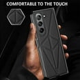 thumbnail image 3 of Frusde Compatible with Samsung Galaxy Z Fold 5 Leather Case with Screen Protector Anti-Drop Business Case-Brown, 3 of 5