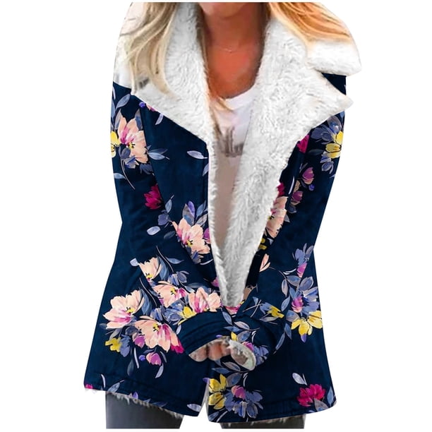Puntoco Abrigo Mujer Invierno Cálido Compuesto Felpa Botón Solapas Chaqueta Outwear Abrigo Liquidación Puntoco Puntoco-1
