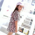 thumbnail image 3 of Hiijoy Little Girls Leopard Summer Clothes Set T Shirt & Shorts 2Pcs Outfits, Sizes 5-6Y, 3 of 8
