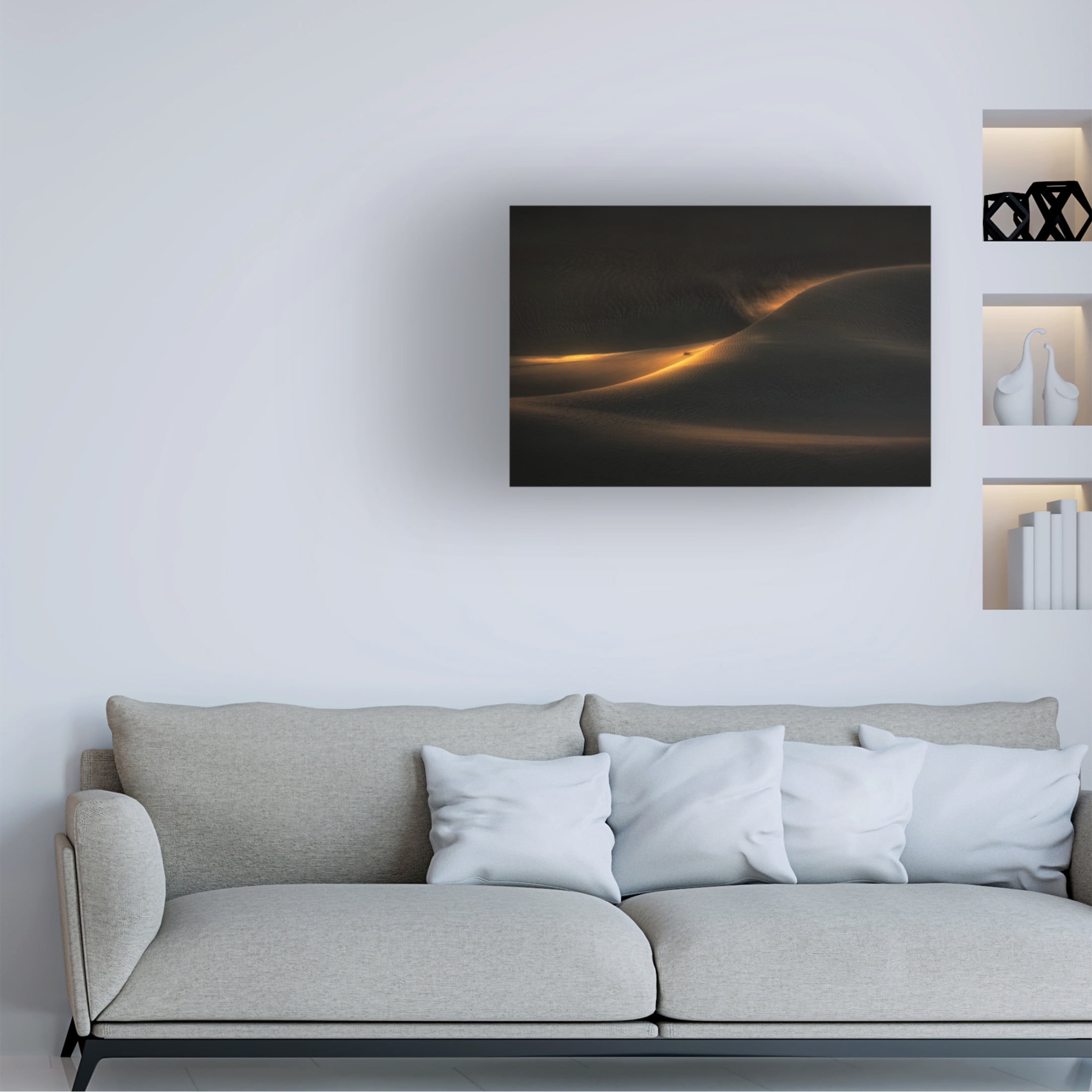 Canvas Wall Art - Babak Mehrafshar Efiap 'Thunderpeal Of Desert' Wall Art for Living Room, Bedroom, or Office D?cor by Trademark Fine Art - 19 x 12 Inches