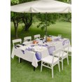 thumbnail image 5 of 60x84 Inch Outdoor Tablecloth with Umbrella Hole Zipper Rectangle Lavender Vases Rectangular Tablecloths Outside Waterproof Home Purple Floral Butterflies Rustic Patio Table Cloth Cover for Picnic, 5 of 8