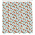 thumbnail image 3 of Fish Shower Curtain, Colorful Japanese Koi Fishes Swimming in the Abstract Sea Waves Asian River Carps, Fabric Bathroom Set with Hooks, 69W X 70L Inches, Multicolor, by Ambesonne, 3 of 3