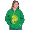thumbnail image 3 of Lets Taco Bout It Tuesday Funny Food Zip Up Hoodie Men's Women's Brisco Brands S, 3 of 6