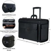 Alpine Swiss 19 Wheeled Briefcase Rolling Case Sales Sample Pilot Lawyer Attache