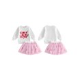 thumbnail image 2 of Conjunto navideño para bebé niña: sudadera de manga larga con falda de tul., 2 of 9