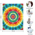 thumbnail image 4 of Rainbow Tie Dye Mandala Pattern Blanket,Comfortable Soft Lamb Wool Throw Blanket,All Season,Warm Lightweight Blankets for Sofa Bed Couch Living Room Chair,30"x40", 4 of 4