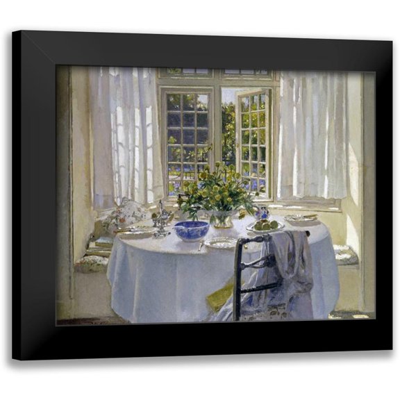 Adam, Patrick William 14x12 Black Modern Framed Museum Art Print Titled - The Morning Room