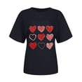 thumbnail image 2 of Qiopertar T-shirt à Manches Courtes pour Femmes Imprimé Saint-Valentin Col Rond Liquidation Livraison Gratuite Offres de la Semaine Liquidation, 2 of 4