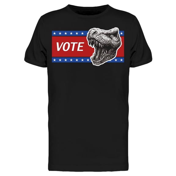 Vote With T Rex Head T-Shirt Men -Image by Shutterstock, Male XX-Large